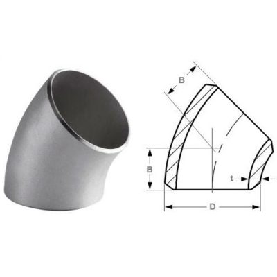 BEST QUALITY OF STAINLESS STEEL 304L 45 DEGREE ELBOW