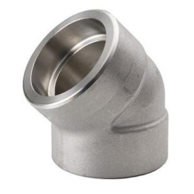 STAINLESS STEEL SOCKET WELD 45 DEGREE ELBOW